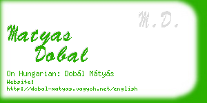 matyas dobal business card